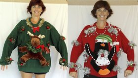 Šílené vánoční svetry Američanky Deb Rottum jsou hitem internetových nákupů