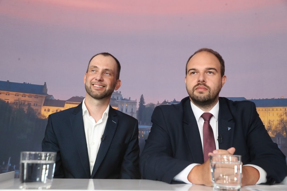 Předvolební debata Blesku o školství (14. 9. 2021): Zleva Jan Berki (STAN) a Lukáš Bartoň (Piráti)