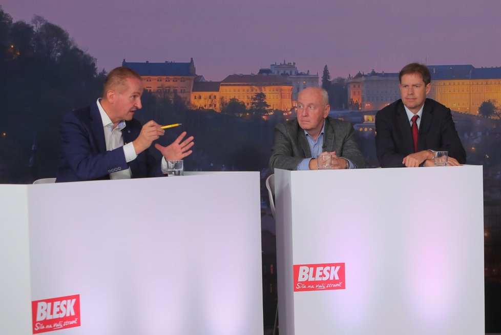 Předvolební debata Blesku o zdravotnictví (21. 9. 2021): Vít Kaňkovský (KDU-ČSL), Pavel Nechanický (STAN) a Ondřej Dostál (Piráti)