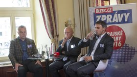 Pavel Talíř z KDU-ČSL, Jan Zahradník z ODS a Jiří Zimola z ČSSD