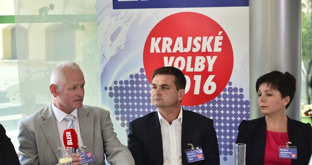 Debata Blesku v Hradci Králové: Vladimír Derner, Martin Červíček a Martina Berdychová