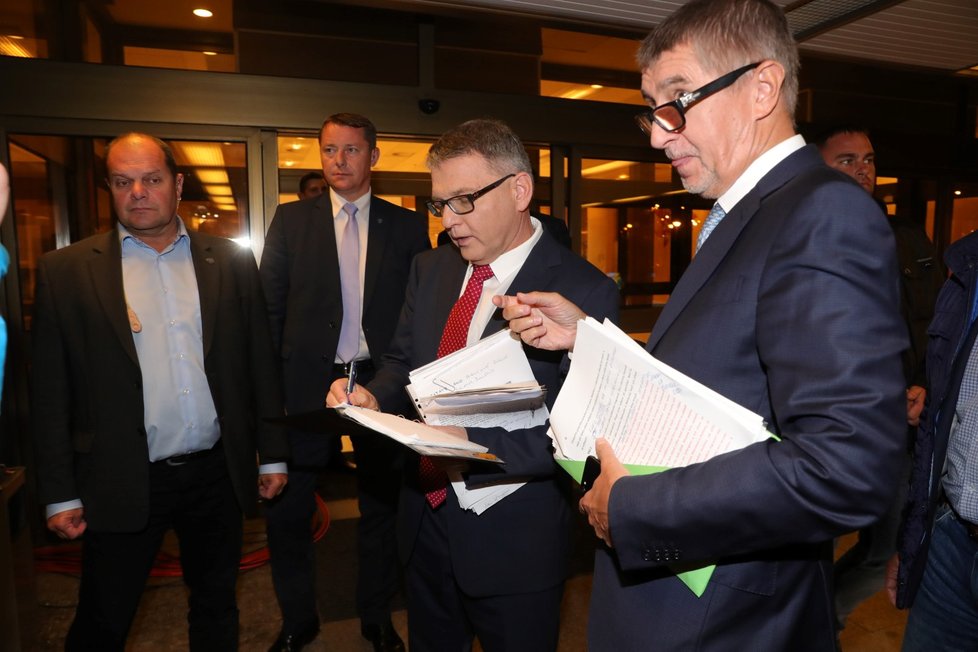 Lubomír Zaorálek a Andrej Babiš před sněmovními volbami