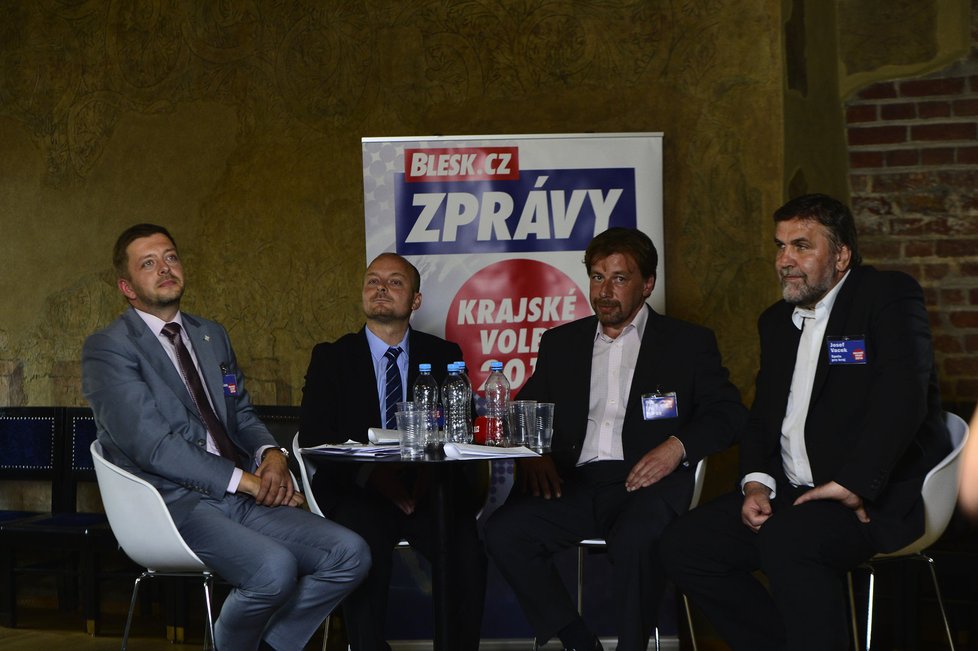 Zleva Vít Rakušan, Zdeněk Štefek, Petr Tiso a Josef Vacek