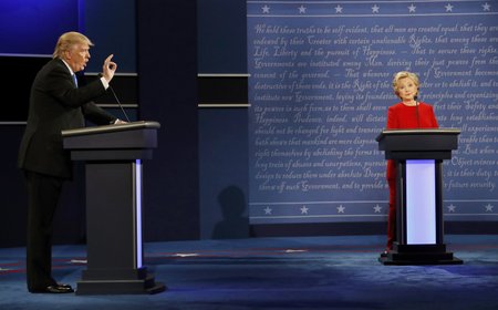 První debata Clintonové a Trumpa