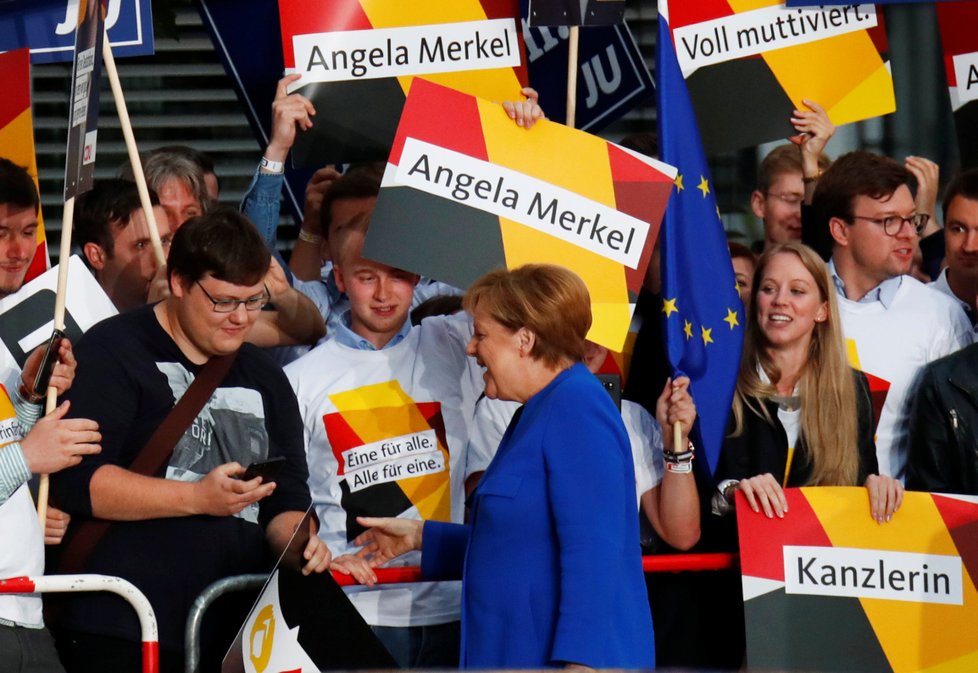 Předvolební debata mezi kancléřkou Angelou Merkelovou (CDU) a Martinem Schulzem (SPD)