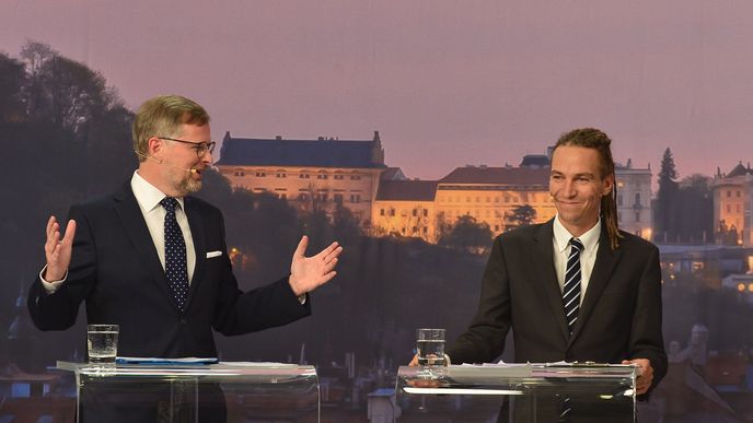 Debata Blesku před volbami 2018: Petr Fiala a Ivan Bartoš