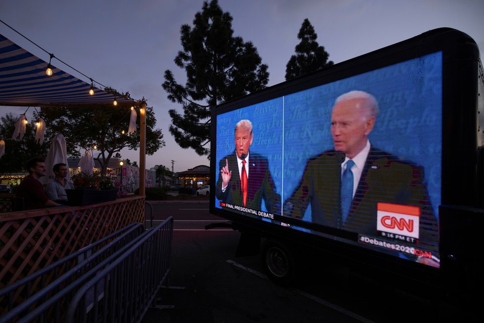 Poslední debata před konáním amerických prezidentských voleb mezi Donaldem Trumpem a Joem Bidenem (23.10.2020)