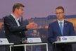 Krajská debata Blesk Zpráv o bydlení (22. 9. 2020): Zleva Martin Kupka (ODS) a Radim Holiš (ANO)