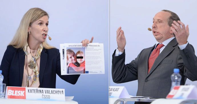 Exministryně Valachová (ČSSD) vytáhla ve vyhrocené debatě o inkluzi s Klausem mladším (ODS) fotky dětí s hendikepem