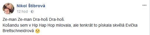 Nikol Štíbrová - reakce na debatu Zemana s Drahošem