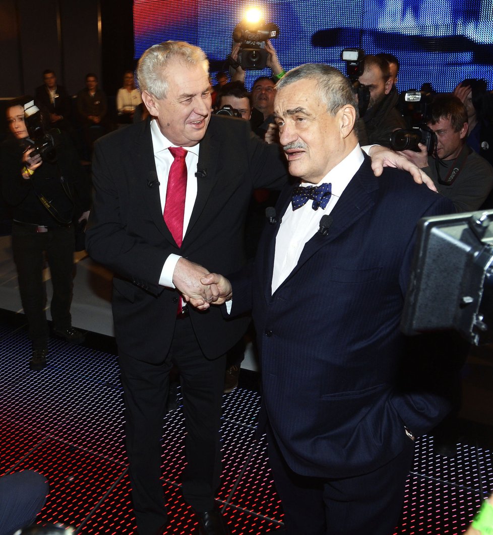 Prezidentské volby: Miloš Zeman vs. Karel Schwarzenberg v televizní debatě