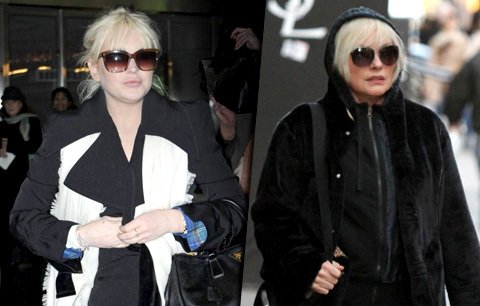 Fotografové chtěli vyfotit Lohan, ale místo ní vyfotili Debbie Harry..Byly k nerozeznání