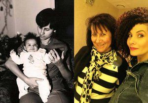 Eva s maminkou před 40 lety a dnes