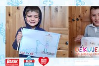Kryštof (8) a Niko (5) vzkazují do nemocnice: Děkujeme! Zachránili jste nám strejdu a tetu!