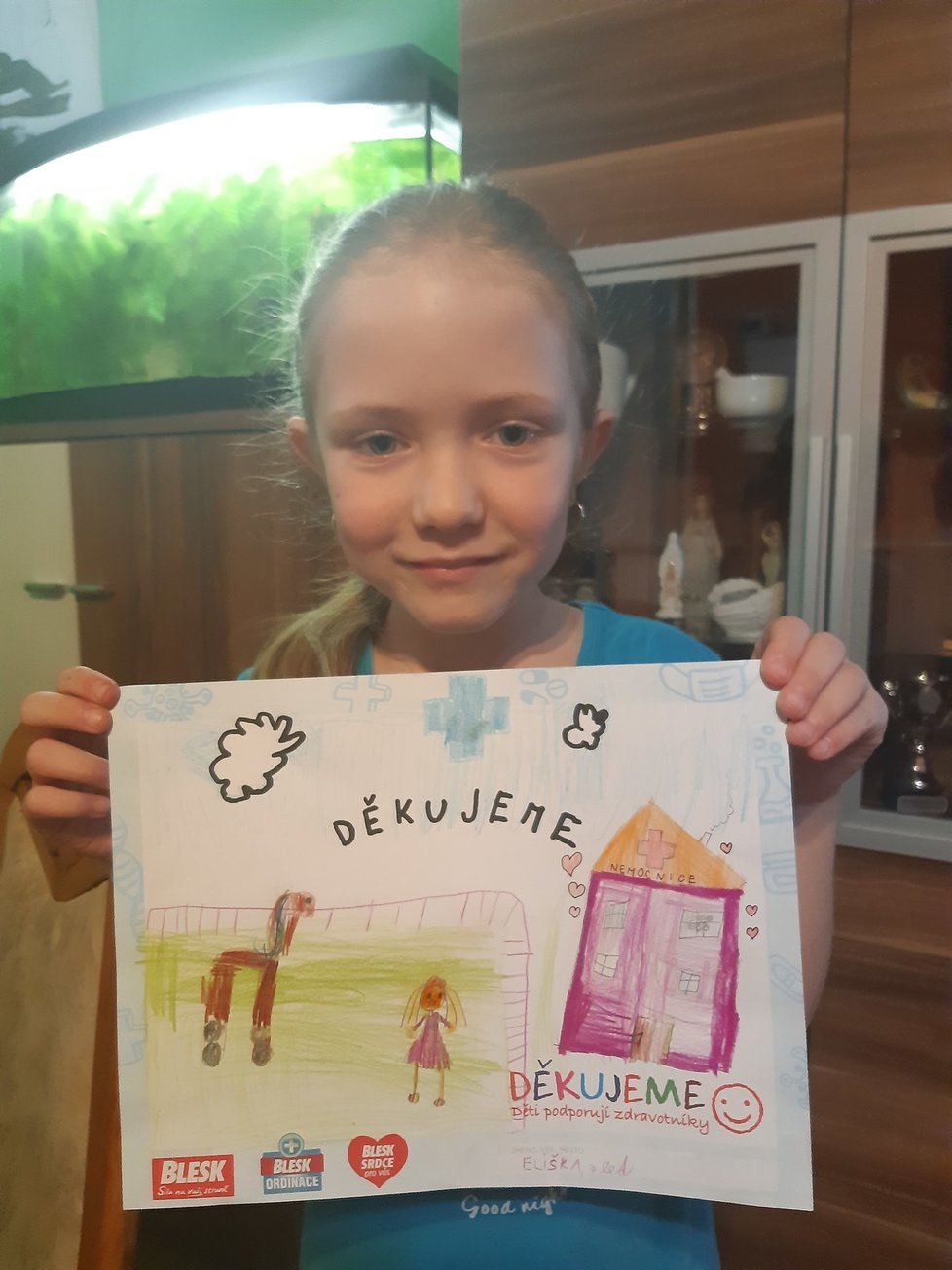 Eliška, 7 let, Janovice nad Úhlavou: Děkujeme za Vaši pomoc...