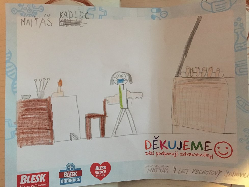 Matyáš, 7 let, Vrchotovy Janovice: Děkujeme