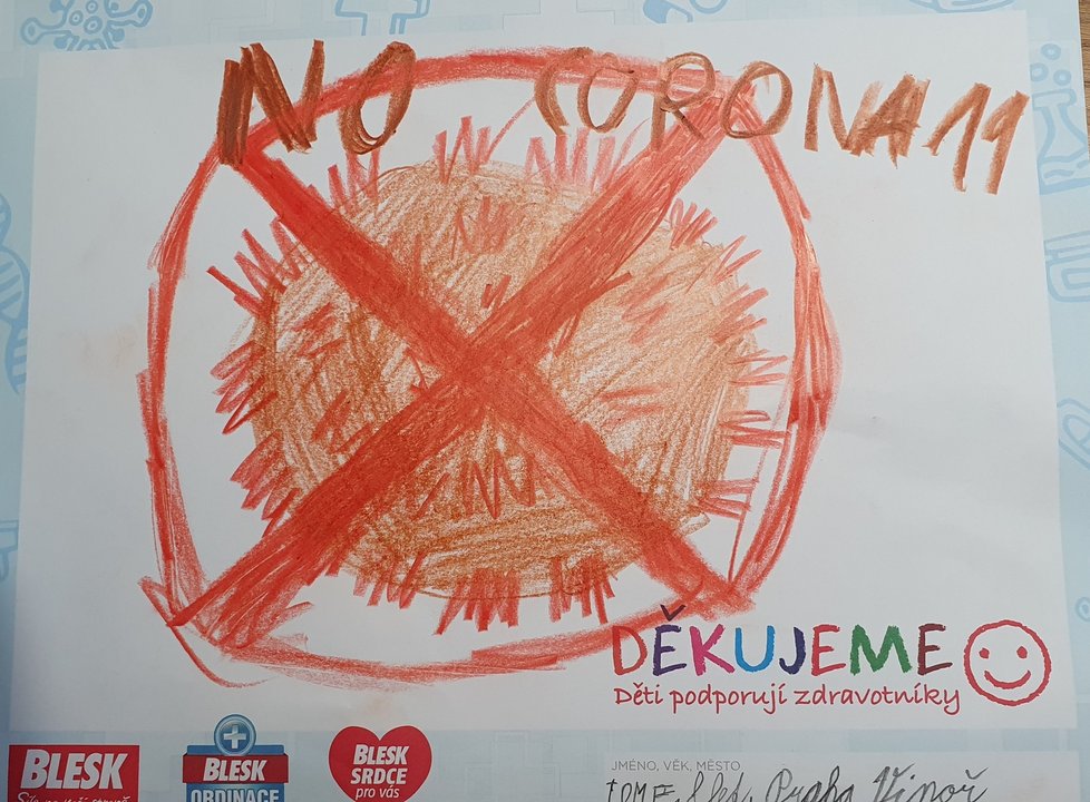 Tomík, 8 let, Praha: Děkujeme vám, že bojujete i za nás!