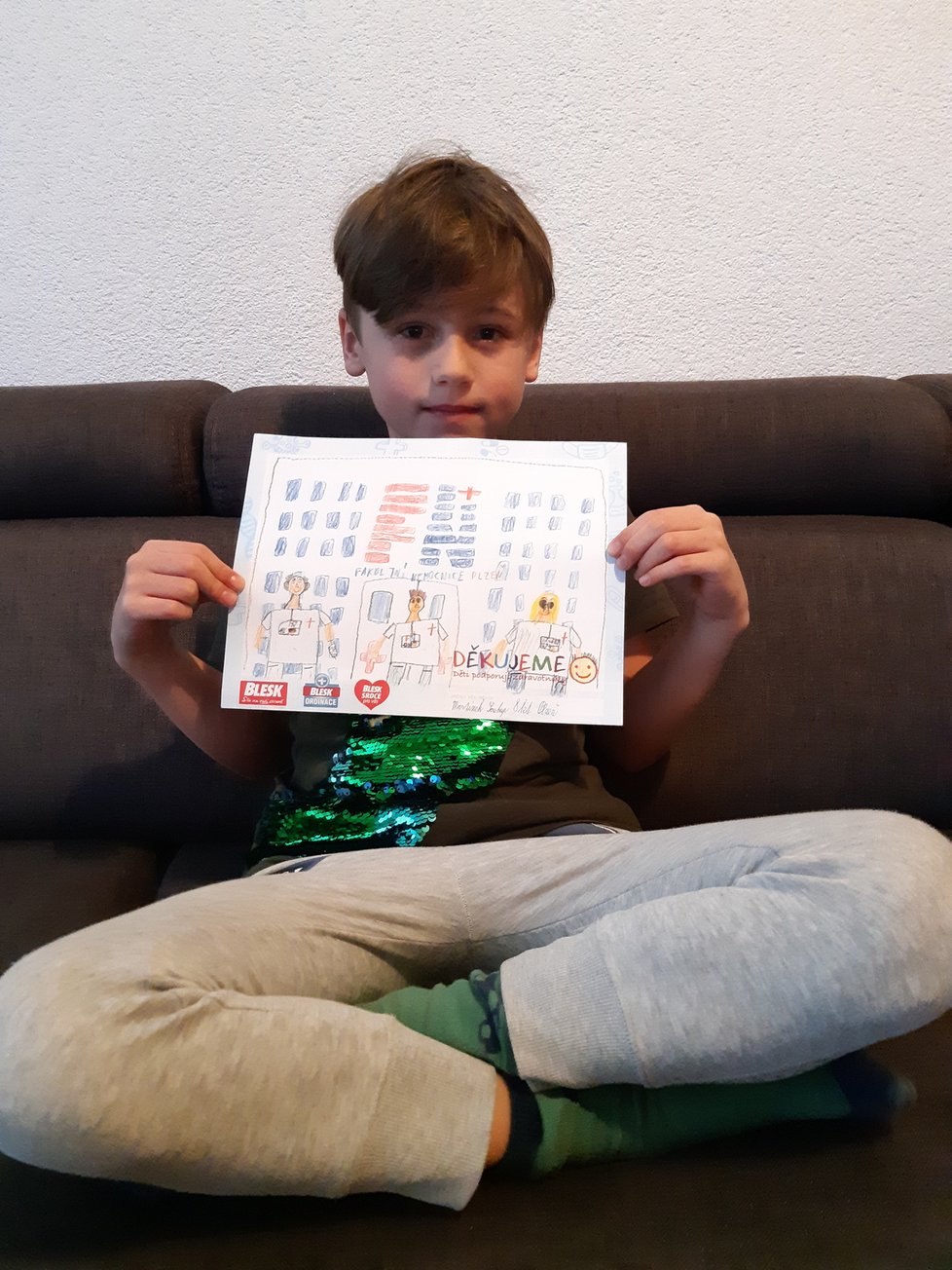 Martínek, 8 let, Plzeň: Děkujeme, že nás léčíte, když jsme nemocní.