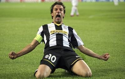 Alessandro del Piero dal prvý gól zápasu Juventus - Real.
