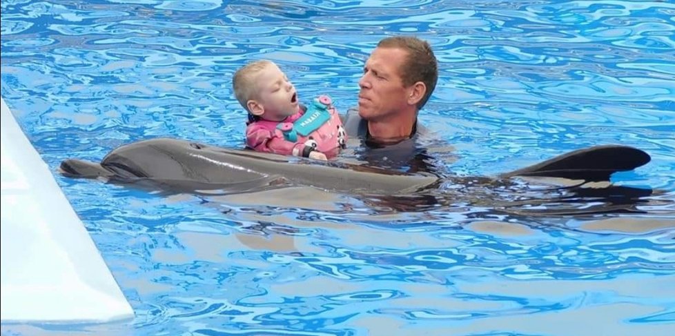 Terapie s delfíny už jednou Michálkovi moc pomohla