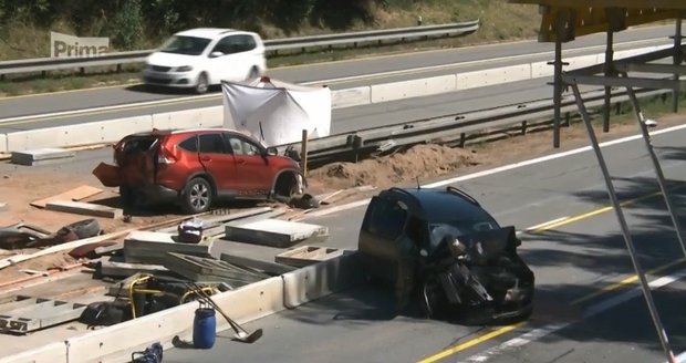 Dělníka na dálnici D1 srazilo auto, na místě byl mrtvý