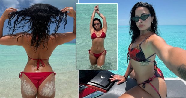 Demi Lovato na dovolené na Bahamách