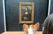V Louvru před portrétem Mona Lisy.
