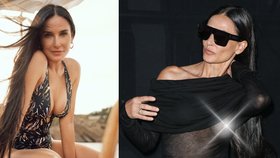 Demi Moore (60) na týdnu módy v Paříži: Uteklo jí prso!