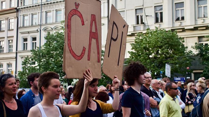 Demonstrace na Václavském náměstí