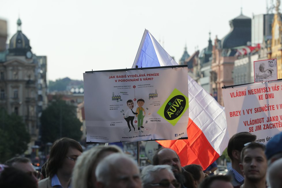 17.5. se opět demonstrovalo proti Babišovi se Zemanem.