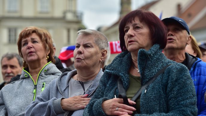 Protivládní demonstrace v Brně (28.9.2022)