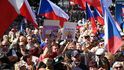 Protivládní demonstrace na Václavském náměstí (3. 9. 2022) se účastnilo 70 000 lidí