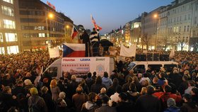 Protivládní demonstrace na Václavském náměstí, 15. března 2012