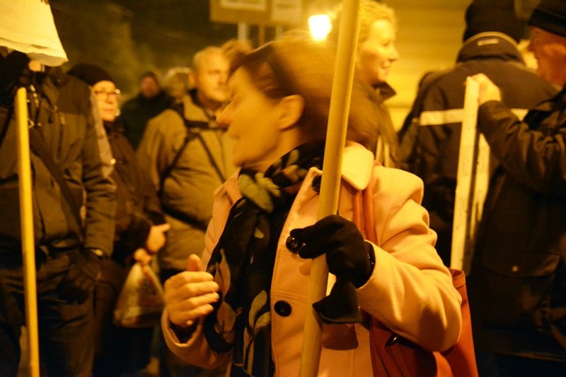 Protest 23. listopadu před Úřadem vlády