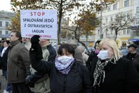 Proti spalování ropných kalů na Litoměřicku demonstrovalo 500 lidí!!