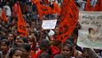 Demonstrace proti znásilňování žen v Indii.