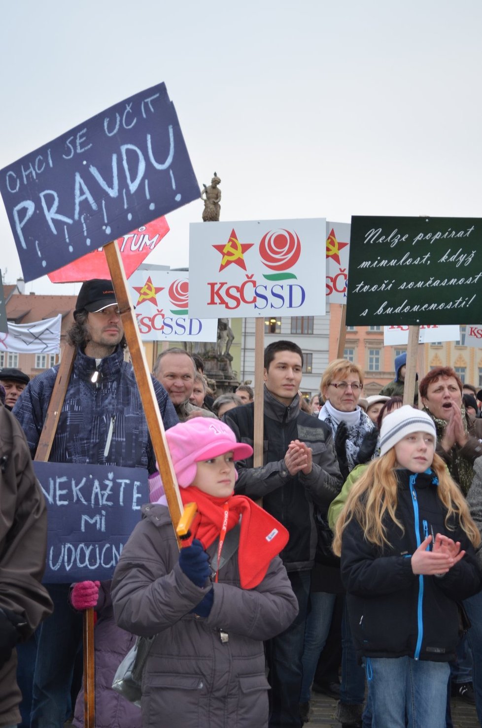 Demonstrace se účastnili i ti nejmenší.