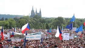 Účastníci demonstrace na Letné (23. 6. 2019)