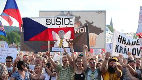 Účastníci demonstrace za nezávislost justice a lepší vládu na Letné (23. 6. 2019)