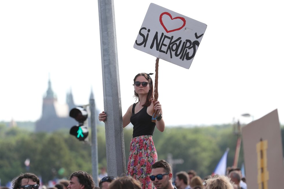 Účastníci demonstrace na Letné (23. 6. 2019)