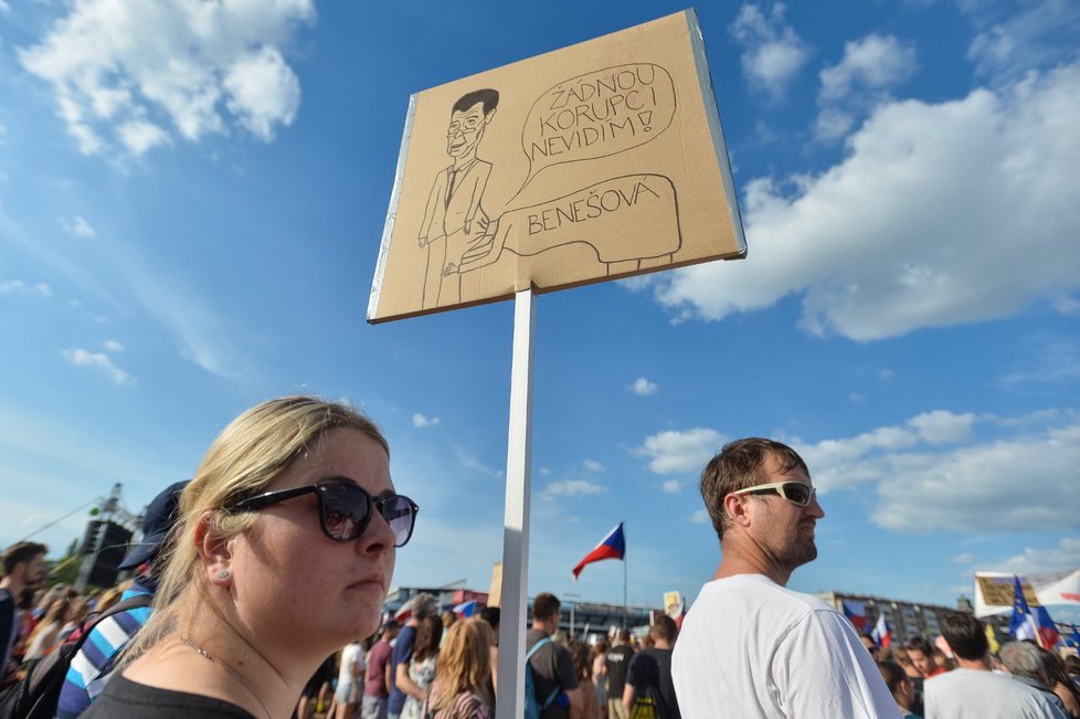 Účastníci demonstrace na Letné (23. 6. 2019)