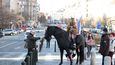 Demonstrace proti lockdownu, Václavské náměstí, Praha, 31. ledna.