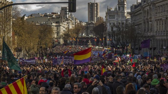 demonstrace, Madrid, Podemos