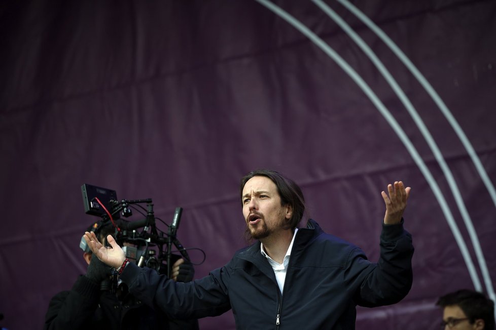 Vůdce Podemosu Pablo Iglesias.