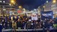 Prosincová demonstrace Milionu chvilek proti Andreji babišovi na Václavském náměstí a Hlavním nádraží