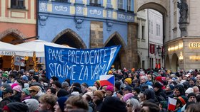 Demonstrace Milionu chvilek na podporu Petra Pavla (1.2.2026)