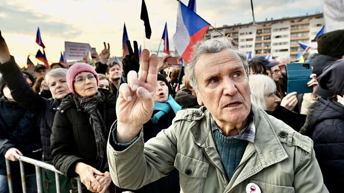 Demonstrace Milionu chvilek na pražské Letné Demonstrace Milionu chvilek na pražské Letné