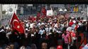 Demonstrace na podporu Erdogana