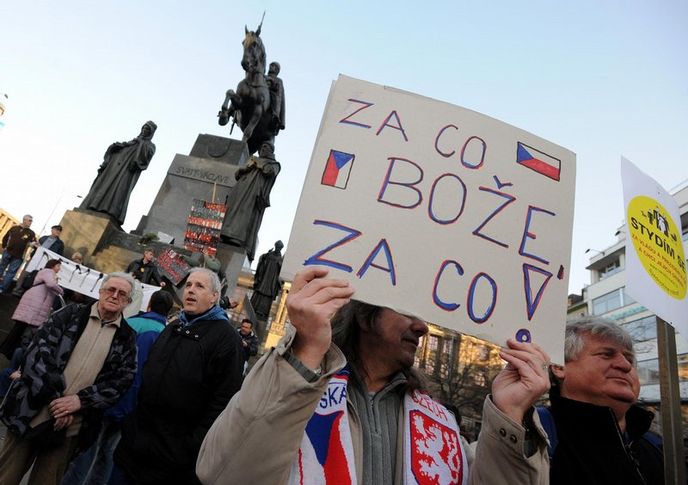 Demonstrace na Václavském náměstí Demonstrace na Václavském náměstí