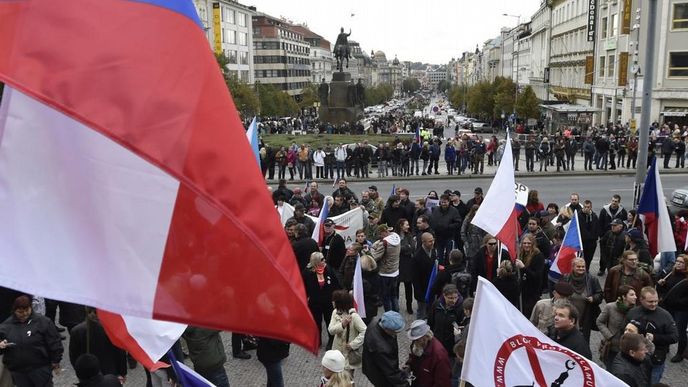 Demonstrace na Václavském náměstí